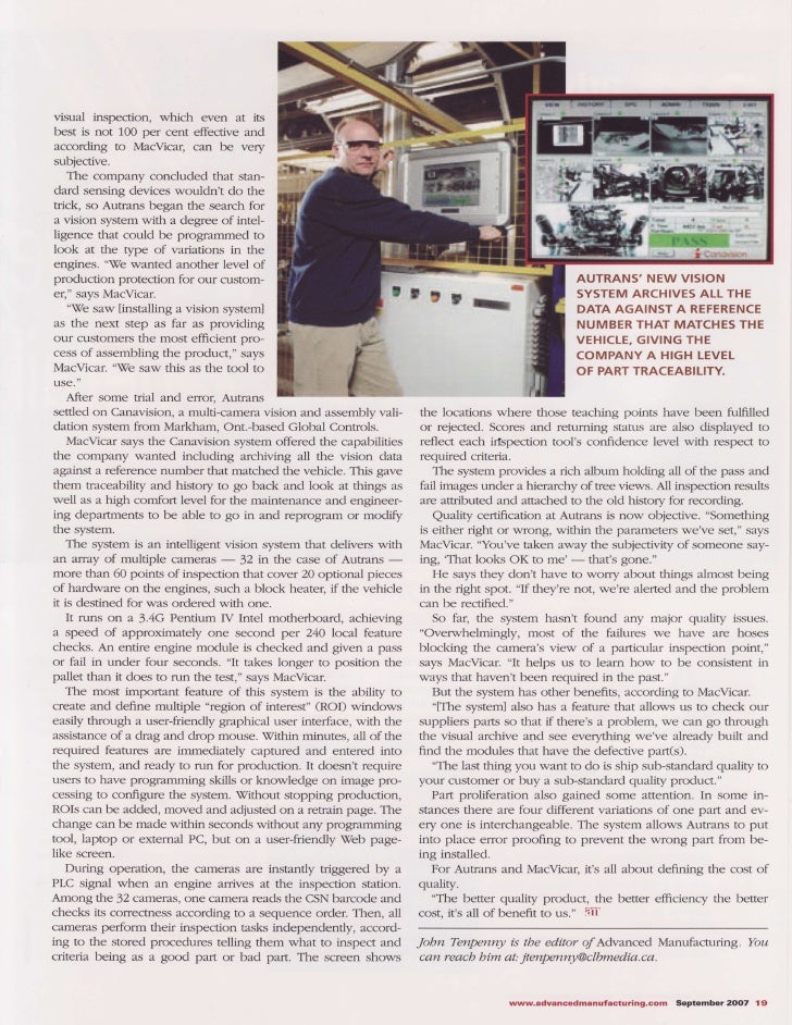 Advanced Manufacturing Magazine An Eye For Detail