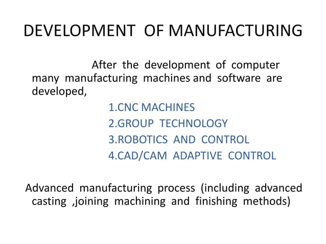 Advanced Manufacturing Technology | PPT