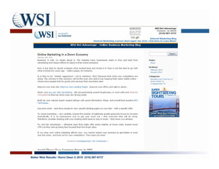 Better Web Results / Kevin Dean © 2010 (510) 687-9737
 