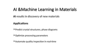 Advanced Materials and Emerging Technologies Transforming Industries | PPTX