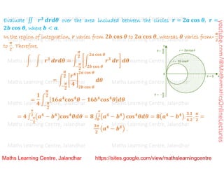 Advanced Mathematics_ Multiple Integrals _Double Integrals in Cartesian, Polar Coordinates_Lecture 1.pdf