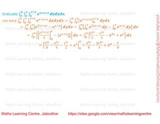 Advanced Mathematics_ Multiple Integrals _ Evaluation of triple ...
