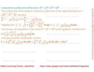 Advanced Mathematics_ Multiple Integrals _ Volume and surface area using double integral _Lecture 5.pdf