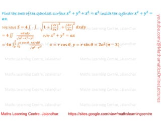 Advanced Mathematics_ Multiple Integrals _ Volume and surface area using double integral _Lecture 5.pdf