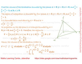 Advanced Mathematics_ Multiple Integrals _ Volume as triple integral _Lecture 8.pdf