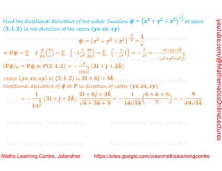 Advanced Mathematics Vector Calculus Gradient Lecture 2 Pdf Advanced Mathematics Vector Calculus Gradient Lecture 2 Pdf