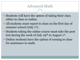 Advanced math i & ii 6-18-2013 | PPT