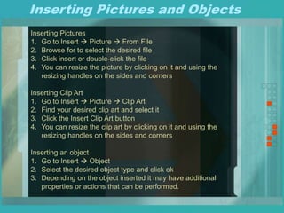 Lady Insert Object Advanced Microsoft Word.ppt