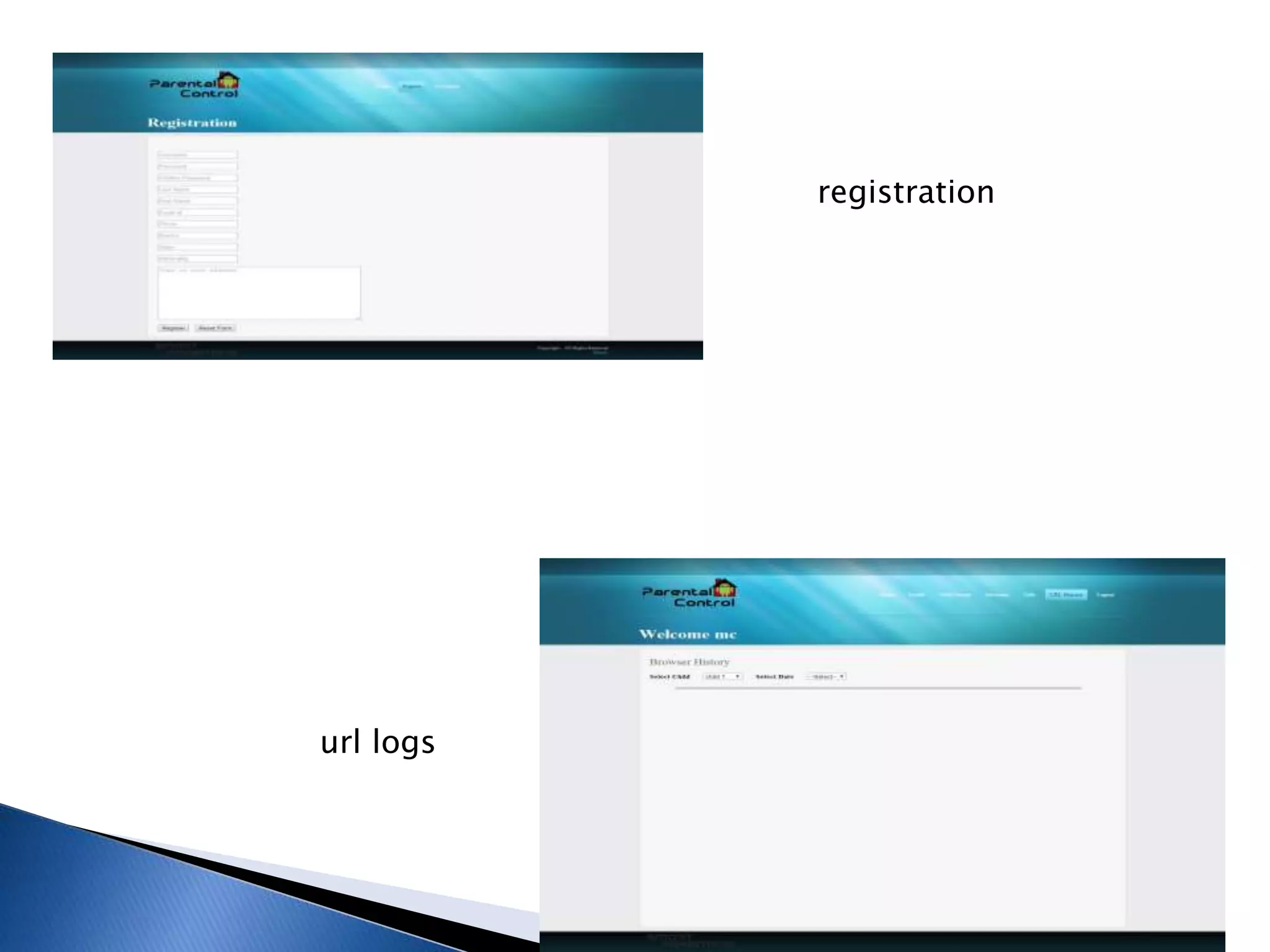registration 
url logs 
 