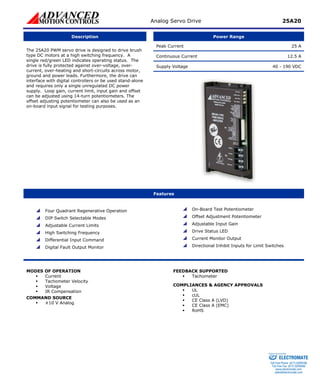 Advanced motion controls 25a20 | PDF