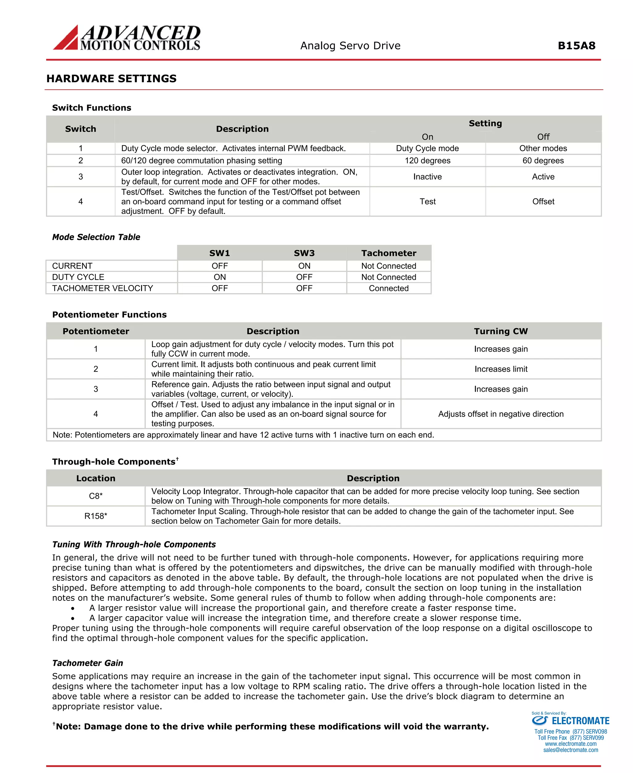 Advanced motion controls b15a8 | PDF