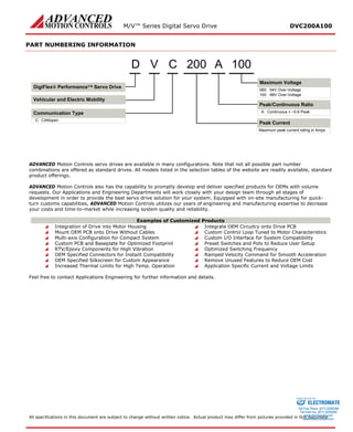 Advanced motion controls dvc200a100 | PDF