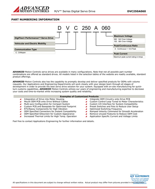 Advanced motion controls dvc250a060 | PDF | Radio Control | Hobbies ...