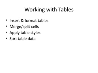 An Example Table For Word Examples Comprehensive Advanced Microsoft Word Guide with Practical Examples and ...