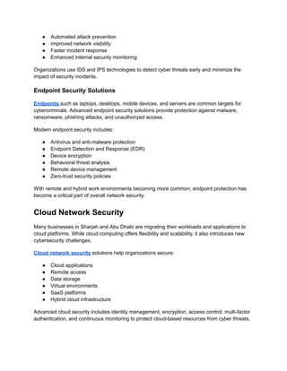 Advanced Network Security in Sharjah | Cybersecurity Solutions | PDF