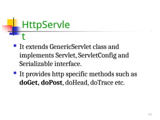 Comprehensive Guide to Java Servlet Technology and Lifecycle | PPTX