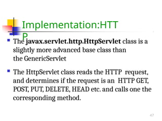 Comprehensive Guide to Java Servlet Technology and Lifecycle | PPTX