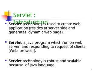Comprehensive Guide to Java Servlet Technology and Lifecycle | PPTX