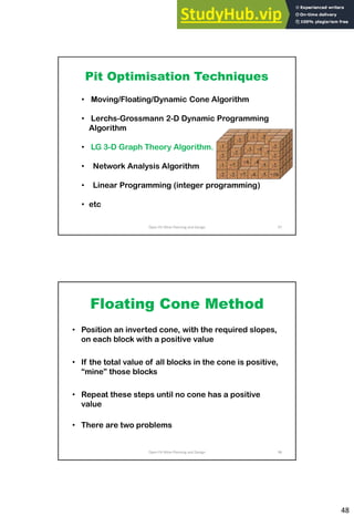 Advanced Open Pit Planning And Design 2014 For NICICo FinalDraft | PDF