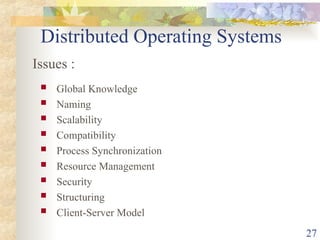 Advanced Operating System, Distributed Operating System | PPT