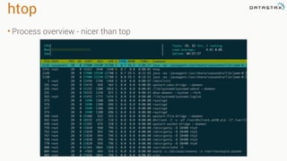 htop
• Process overview - nicer than top
 