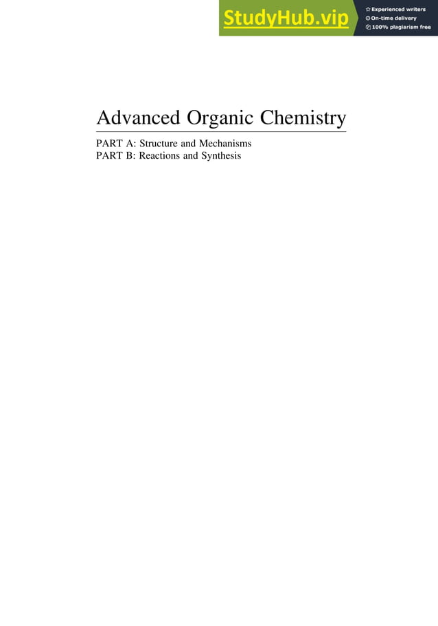 ADVANCED ORGANIC CHEMISTRY PART B SOLUTIONS MANUAL PDF visual data 4