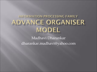 Madhavi Dharankar
dharankar.madhavi@yahoo.com
 