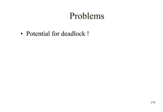 170
Problems
• Potential for deadlock !
 
