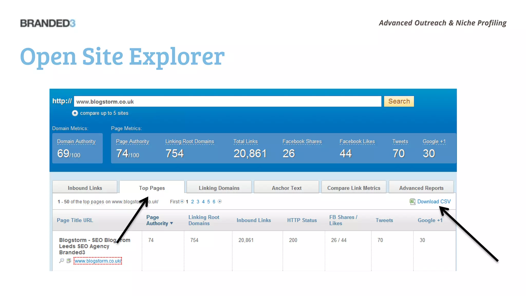 Advanced Outreach & Niche Profiling




Open Site Explorer
 