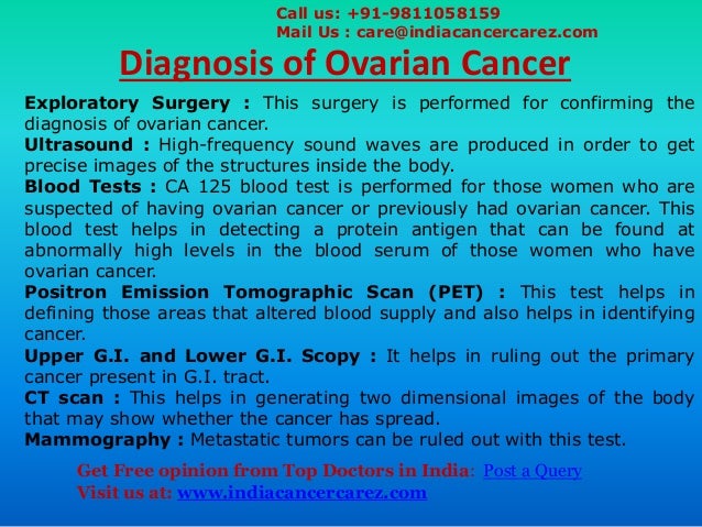 Advanced Ovarian Cancer Treatment in India  Best Cancer 