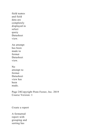 Advanced PC Applications MicrosoftAccess Graded Project.docx