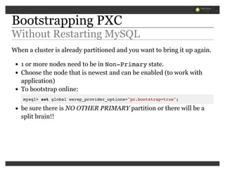 Advanced Percona XtraDB Cluster in a nutshell... la suite | PDF