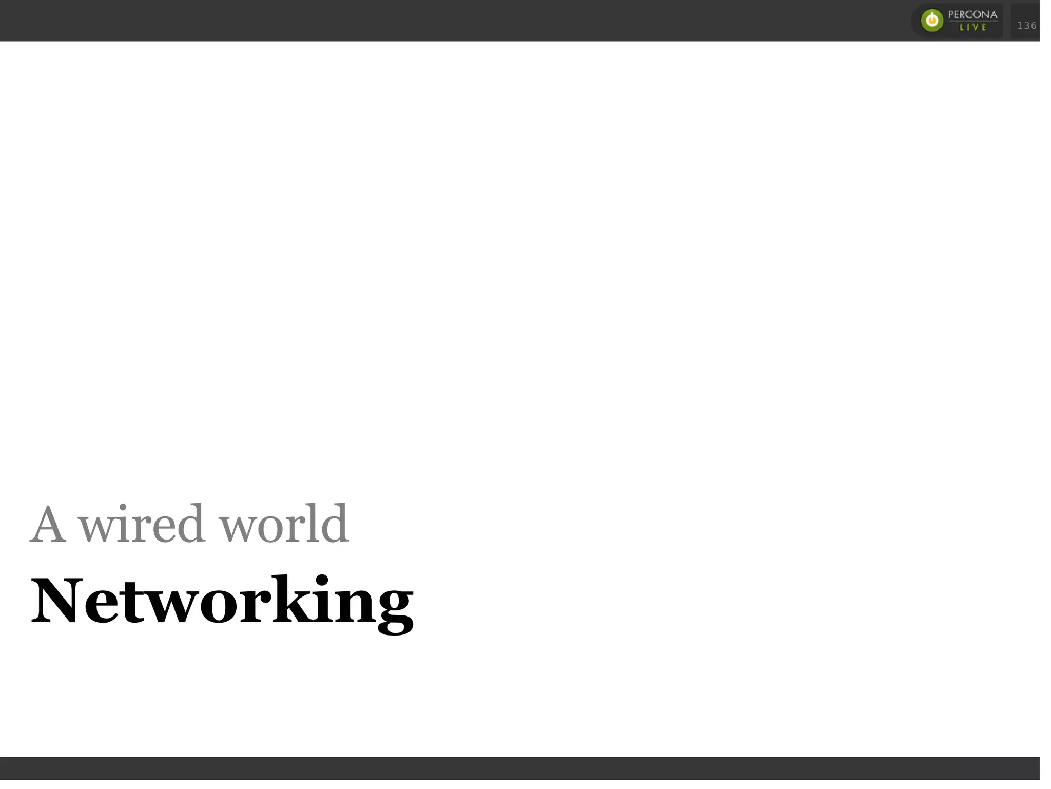 A wired world
Networking
 
 
136
 