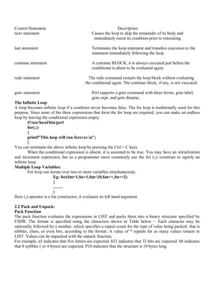 Advanced perl finer points ,pack&unpack,eval,files | PDF