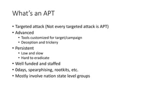 Advanced persistent threats | PPTX