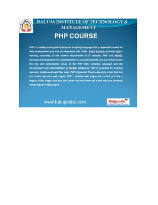 Advanced php course