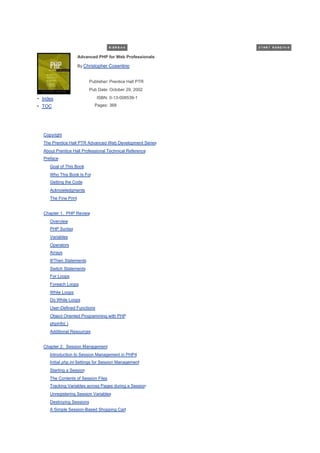 Advanced php for web professionals | PDF
