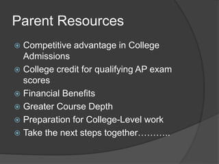 Advanced Placement Classes | PPTX | College Planning | College Education