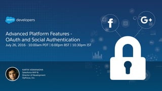 OAuth & Social Authentication
July 26th
2016
 