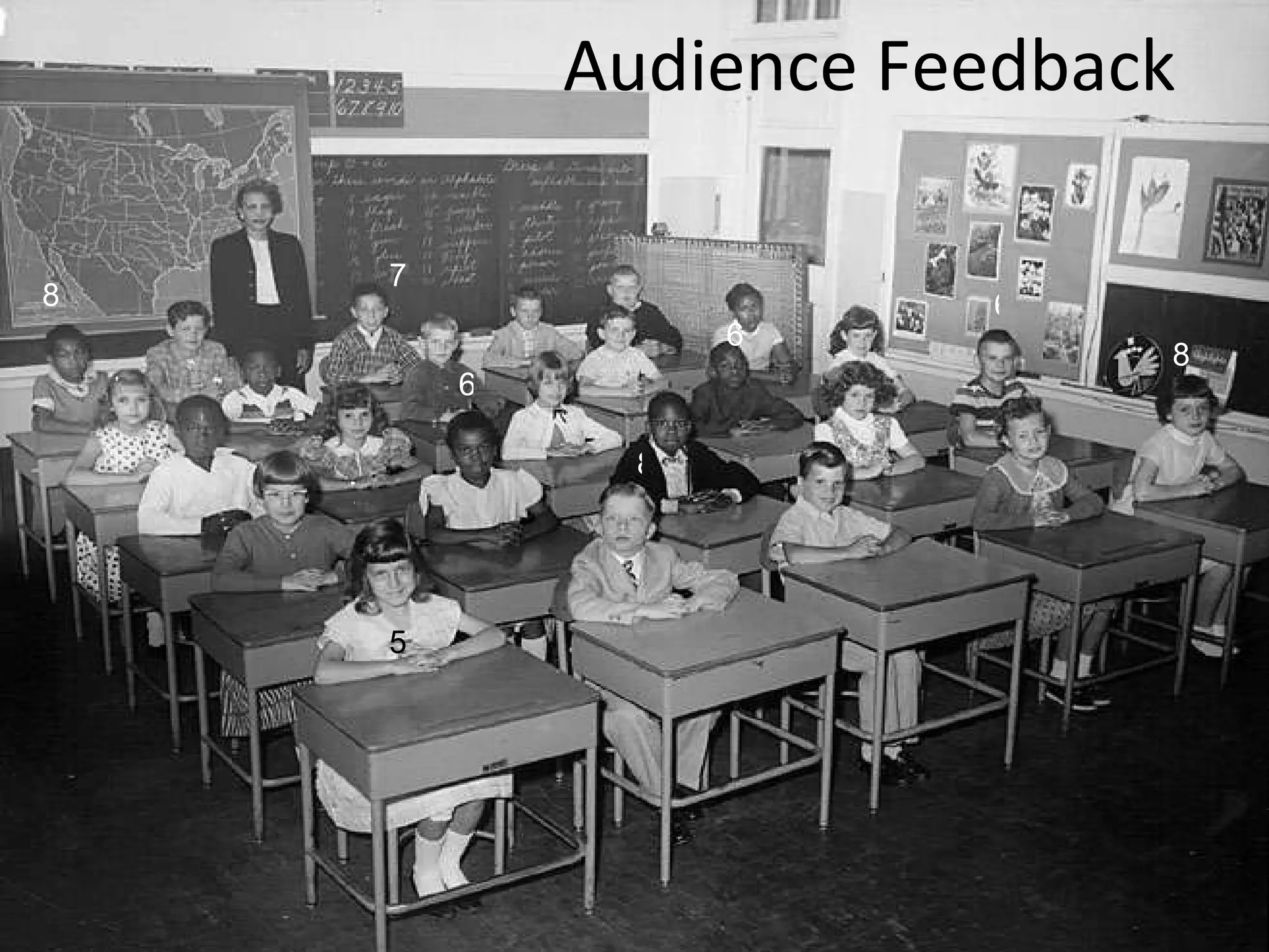 Audience Feedback 7 8 7 8 8 6 6 6 5 