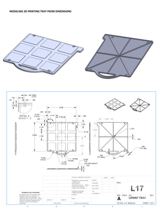 MODELING 3D PRINTING TRAY FROM DIMENSIONS
 