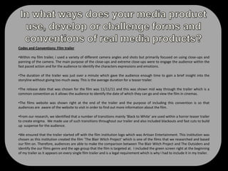 A film magazine front cover, featuring the film