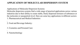 molecular dispersion slidshare | PDF