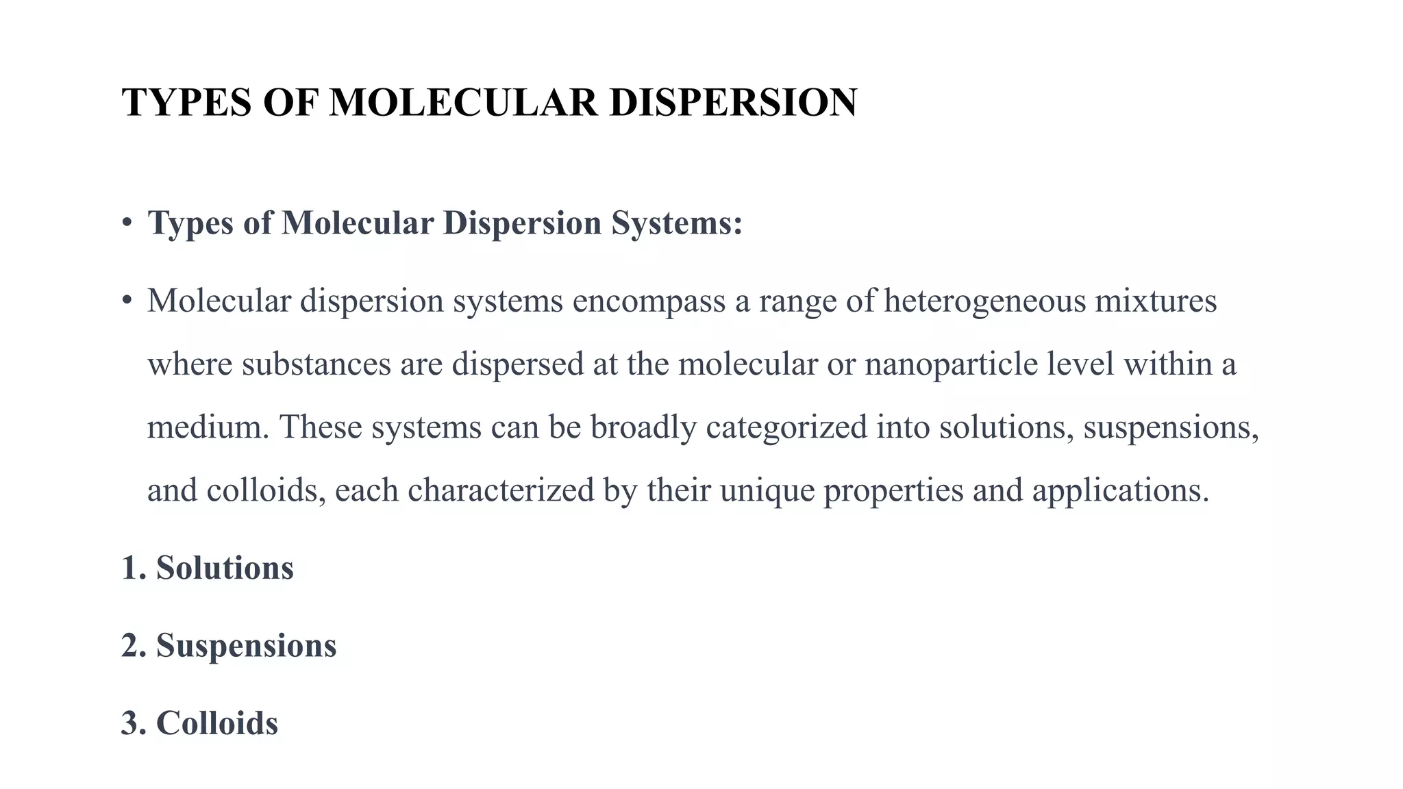 molecular dispersion | PDF