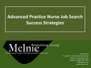 Advanced Practice Nurse Job Search Success Strategies 