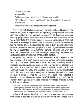 Advanced Practice Nursing Essential Knowledge for the Profession 5th ...