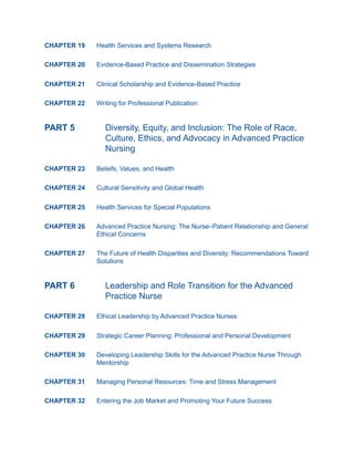 Advanced Practice Nursing Essential Knowledge for the Profession 5th ...