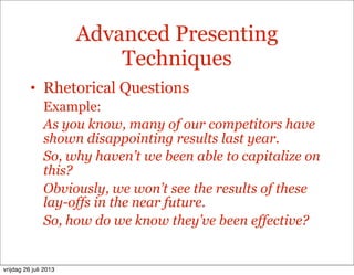 Presentations: Advanced techniques | PDF