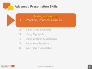 Advanced Presentation Skills - Lesson 1 (t) | PDF
