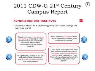 2011 CDW-G 21 st  Century Campus Report 0 